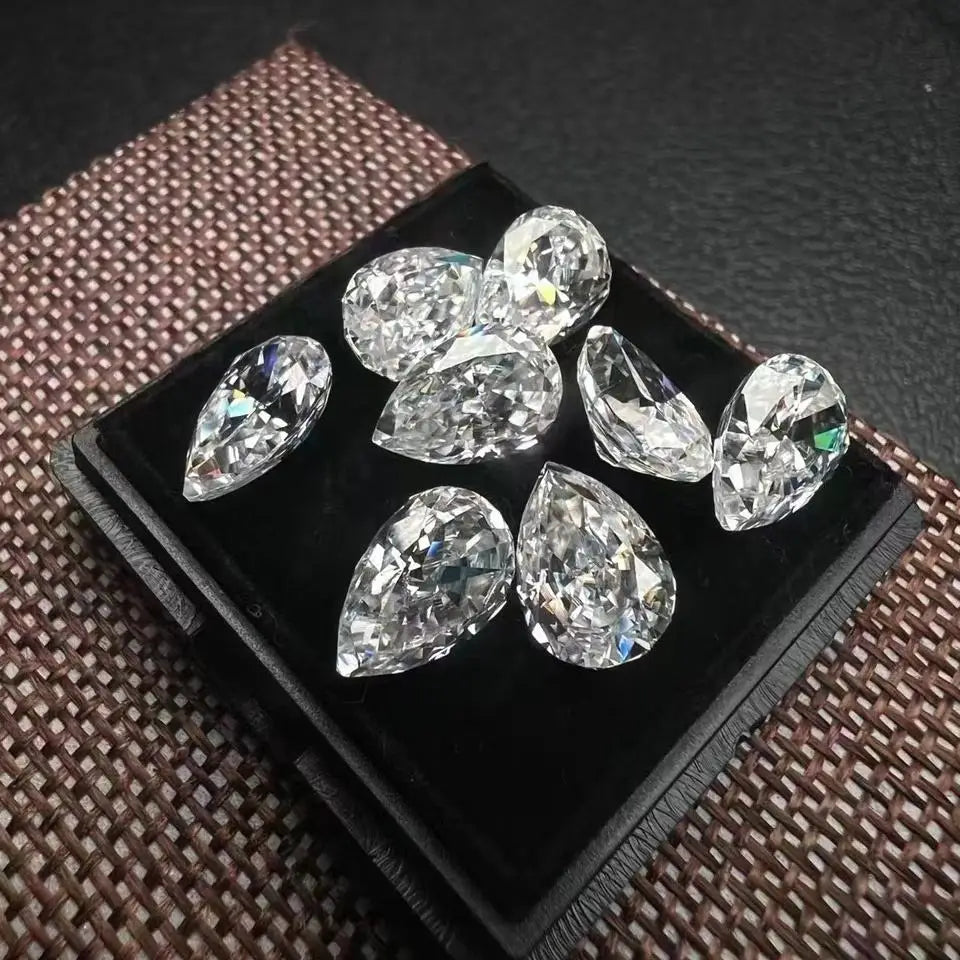 [ Full Size 0.1-20ct ] D Color VVS1 GRA Pear Cut Moissanite Loose Stone Wholesale Lab Grown Super White  Moissanite Diamonds