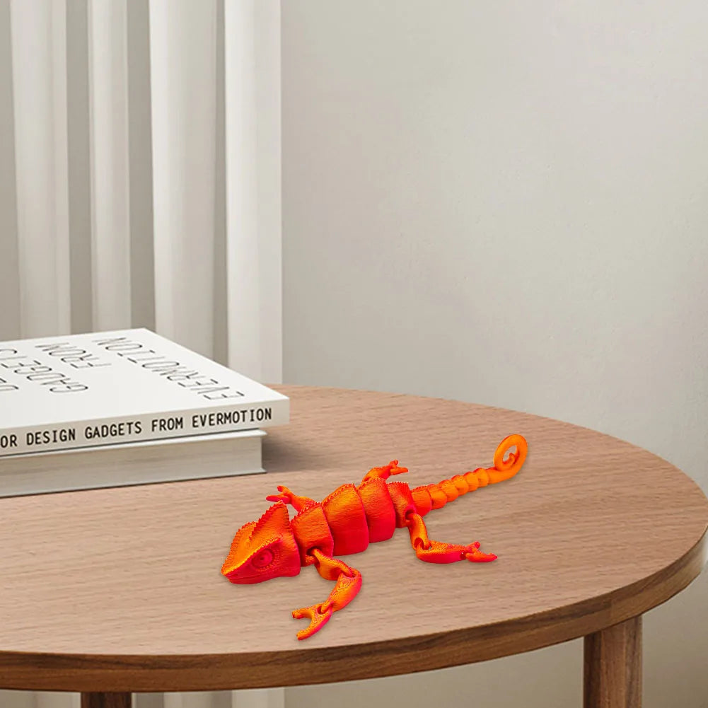 3D Printed Lizard Articulated Models Flexible Joint Animal Lacertid Figurines Small Toys 3D Lizard Model Home Tabletop Ornaments