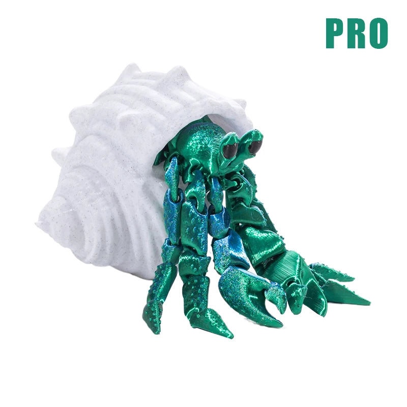 3D Printing Toys Hermit Crab Joint Movable Model Novelty Adult Toy Anti-stress Figurine Miniature Desk Accessories Birthday
