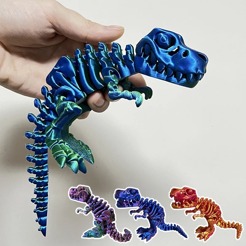 3D Printed Gem Dragon Egg Rotatable Articulated Dragons Toys Desktop Craft Ornament Gifts for Kids Office Home Table Decor