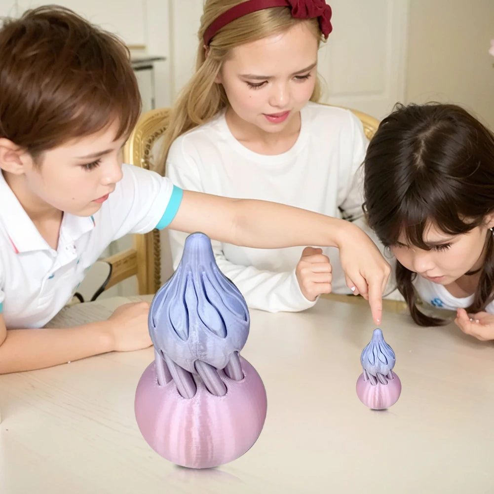 3D Printed Spiral Gourd Toy Impossible Pyramid Passthrough Sculpture Pass Through Pyramid Toy Mini Vortex Thread Illusion