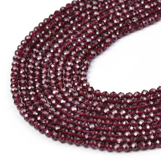 3mm Amethyst Garnet Golden Rainbow Obsidian Faceted Round Natural Gemstone Stone For Jewelry Necklace Bracelet DIY Making
