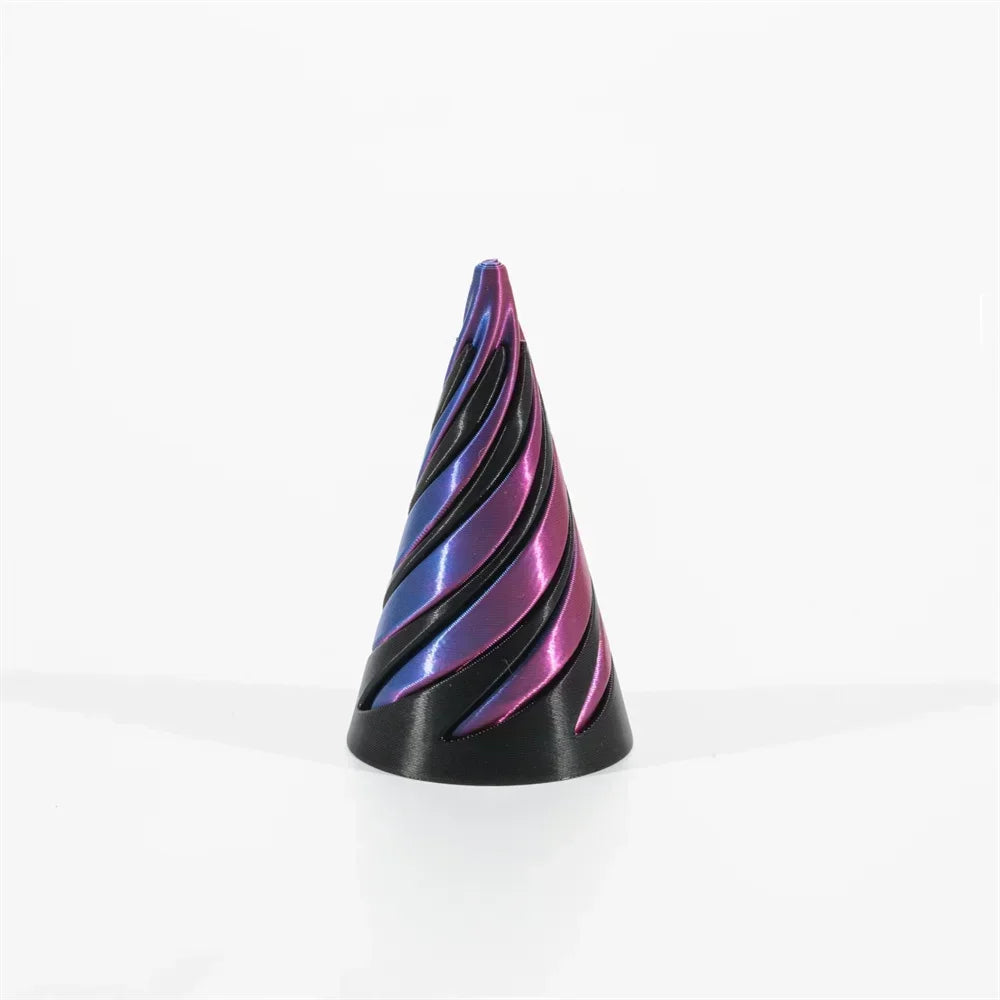 2025 3D Printed Spiral Cone Pyramid Helix Screw Fidget Toy Decompression Decorative Ornaments Impossible Passthrough Sculpture