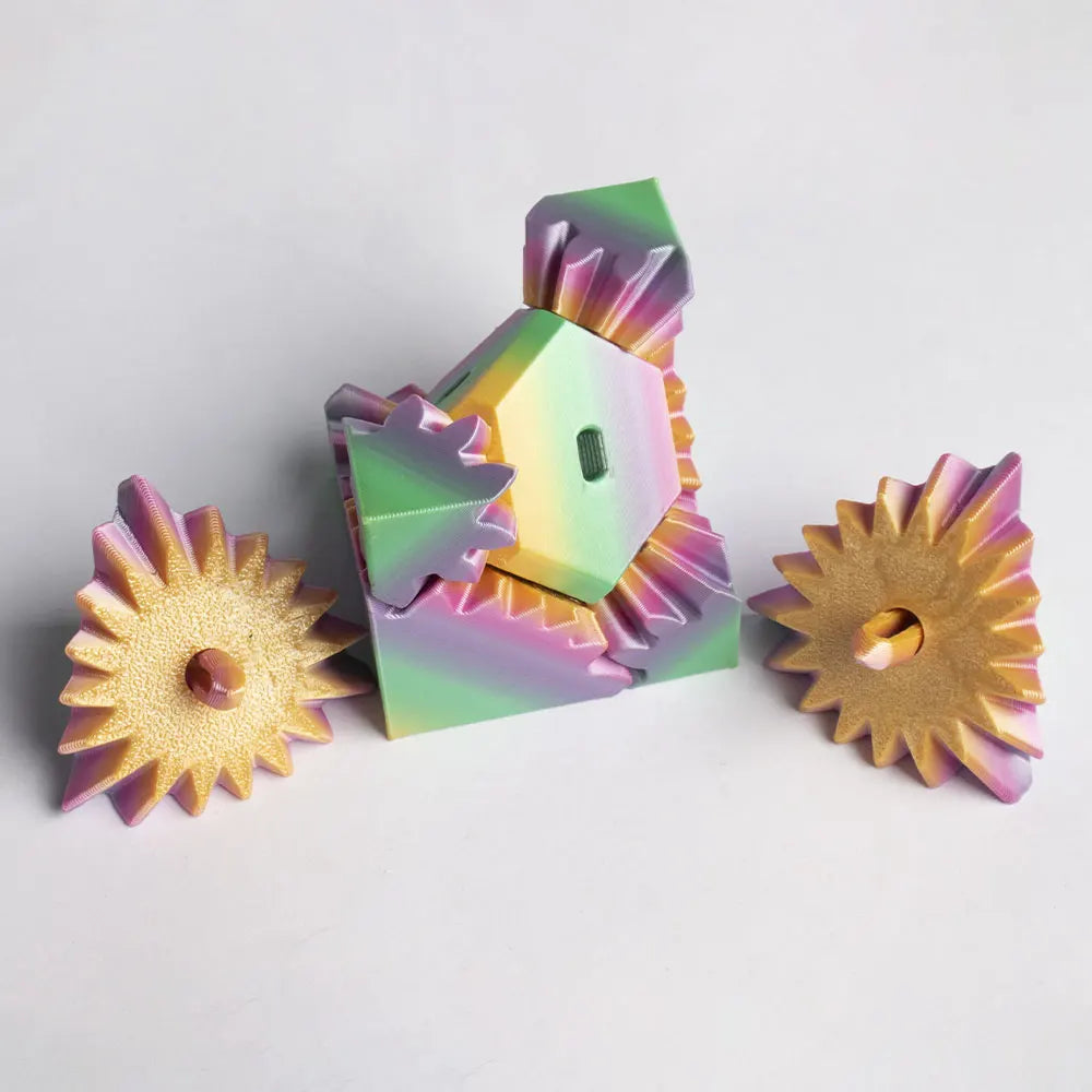 New 3D Printed Gear Ball Cube Rotating Toy Desktop Decorative Model Ornaments Boys Birthday Gift Hottest Fidget Item