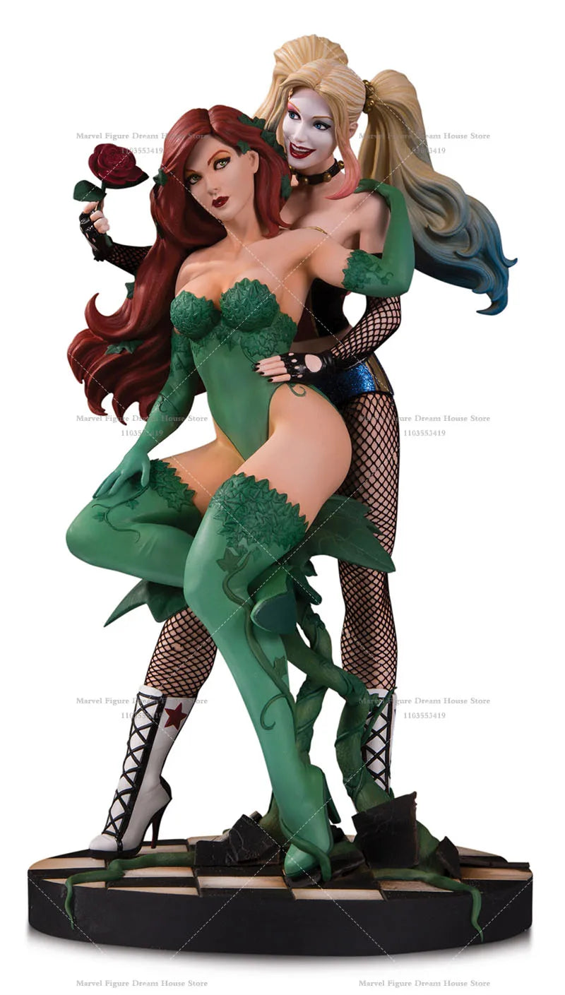1/24 1/18 Scale DC Little Ugly Girl Harley Quinn Poison Ivy Pamela Villain Group DIY Self-assembled GK 3D Resin Un-panited Doll