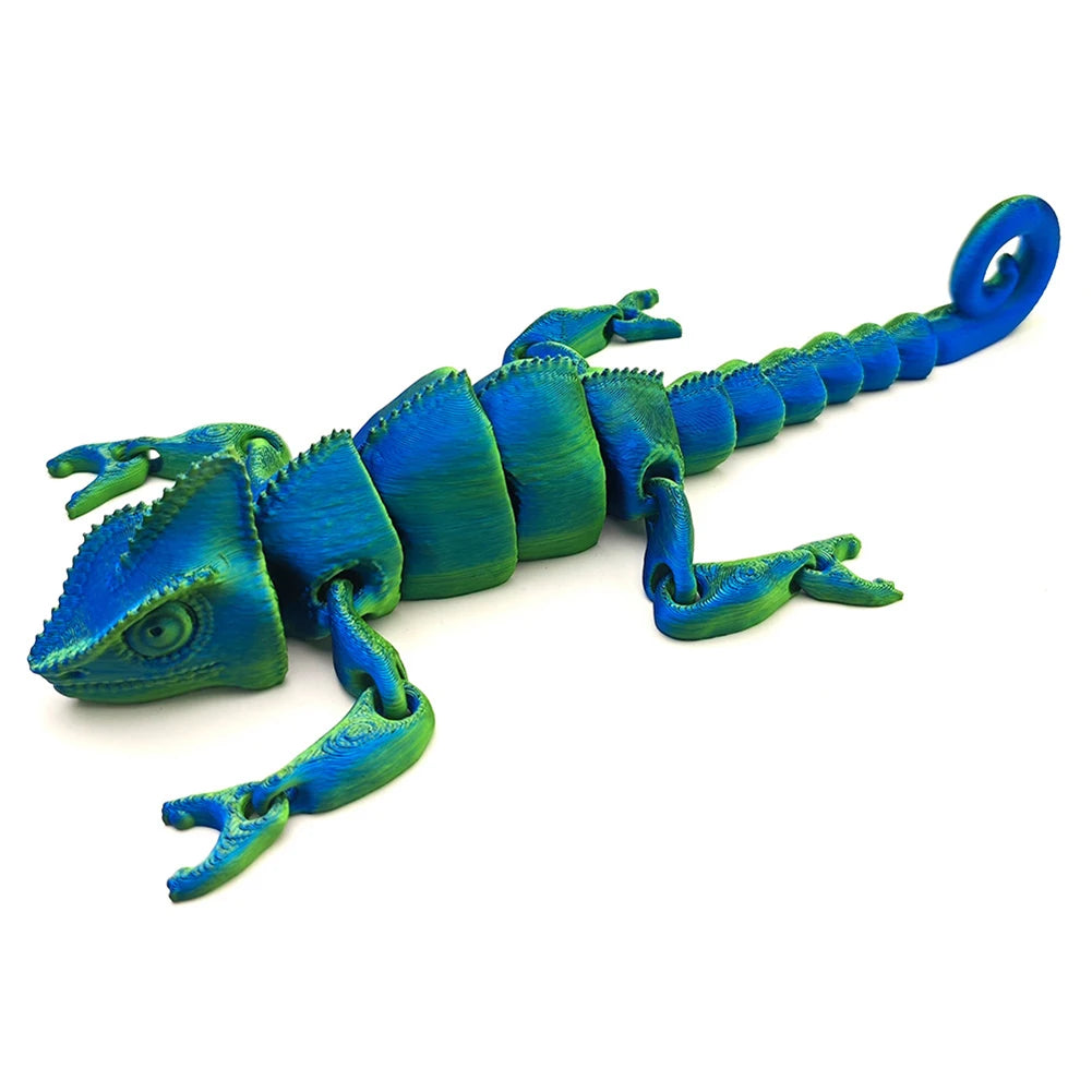 3D Printed Lizard Articulated Models Flexible Joint Animal Lacertid Figurines Small Toys 3D Lizard Model Home Tabletop Ornaments
