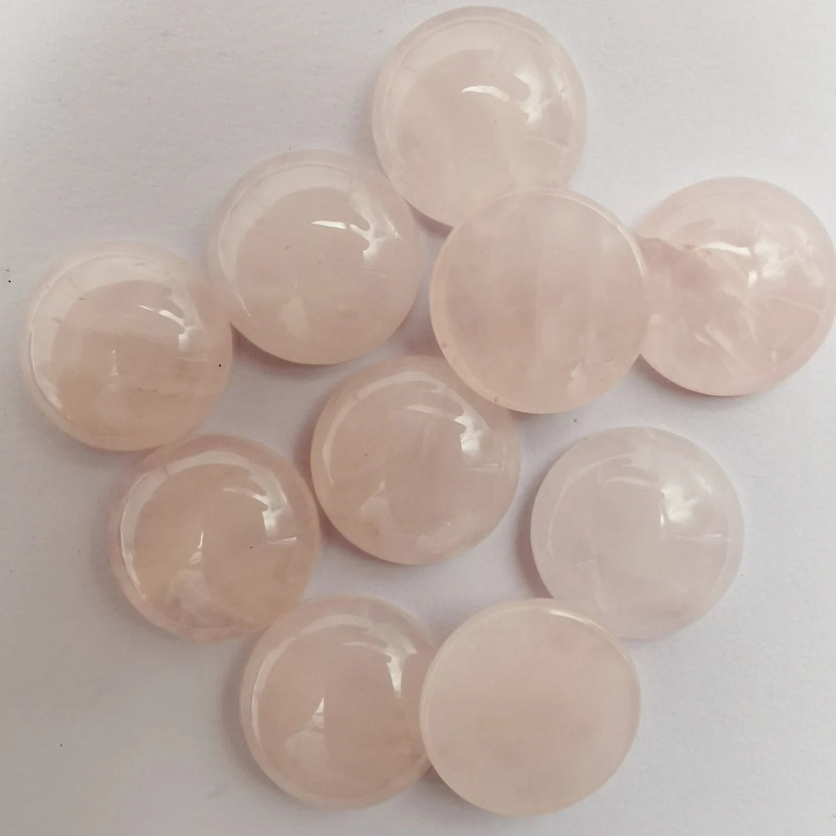16MM Rose Quartz Stone Round CAB GEM Cabochon Jewelry For Gift Beads (10 pcs/lot) H235