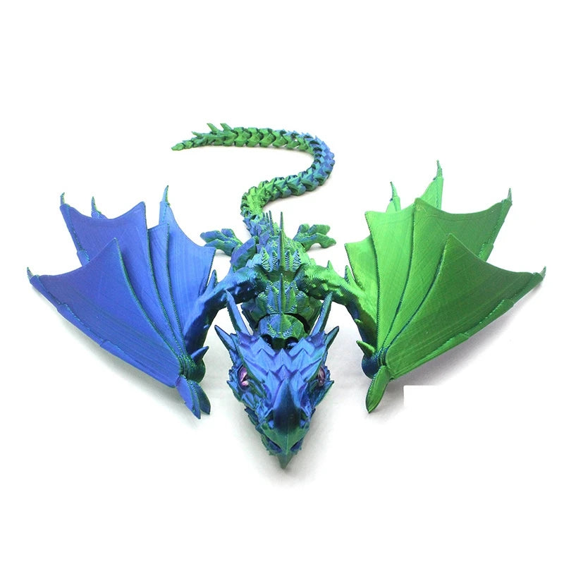 3D Printed Dragon Flexible Movable Dragons with Wings Creative Bee Toys Rotatable Articulated Dragon 3d Printed Figures
 Decor