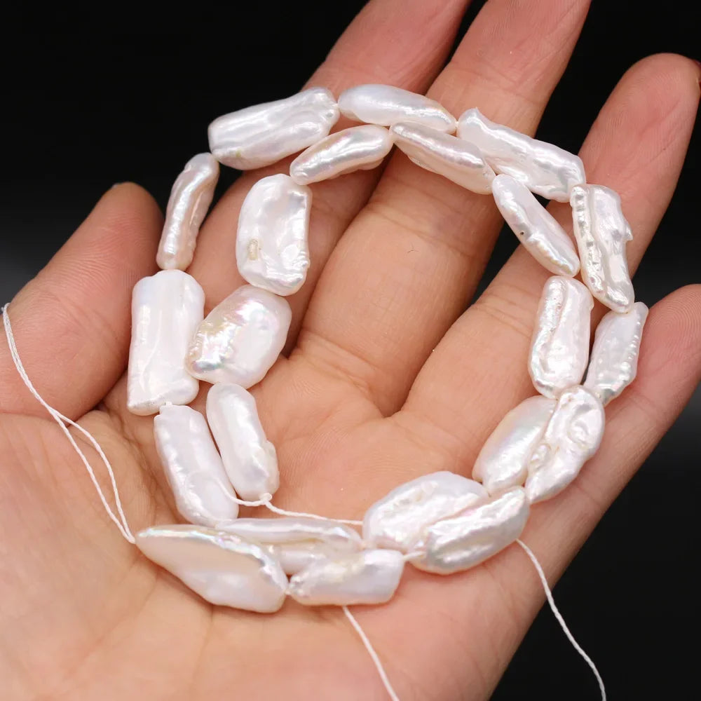 Natural Freshwater Baroque Pearls Pipa Beads Irregular Shape Loose Spacer Beads for Jewelry Making Diy Bracelet Necklace Earring