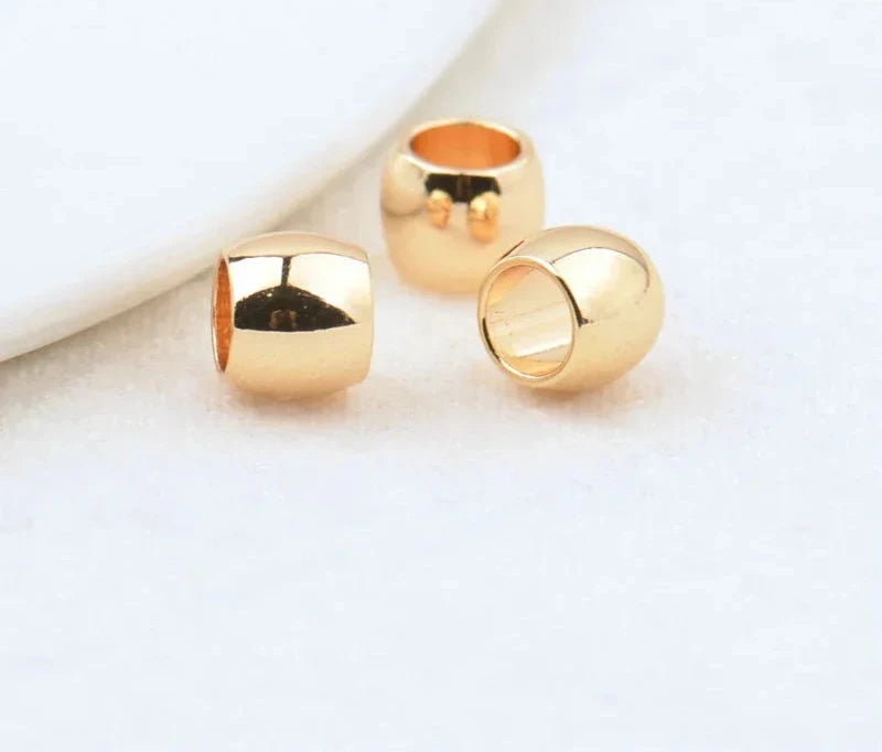 (3377)  24K Gold Color Brass Square Spacer Beads High Quality Jewelry Making Supplies Bracelets Findings Accessories