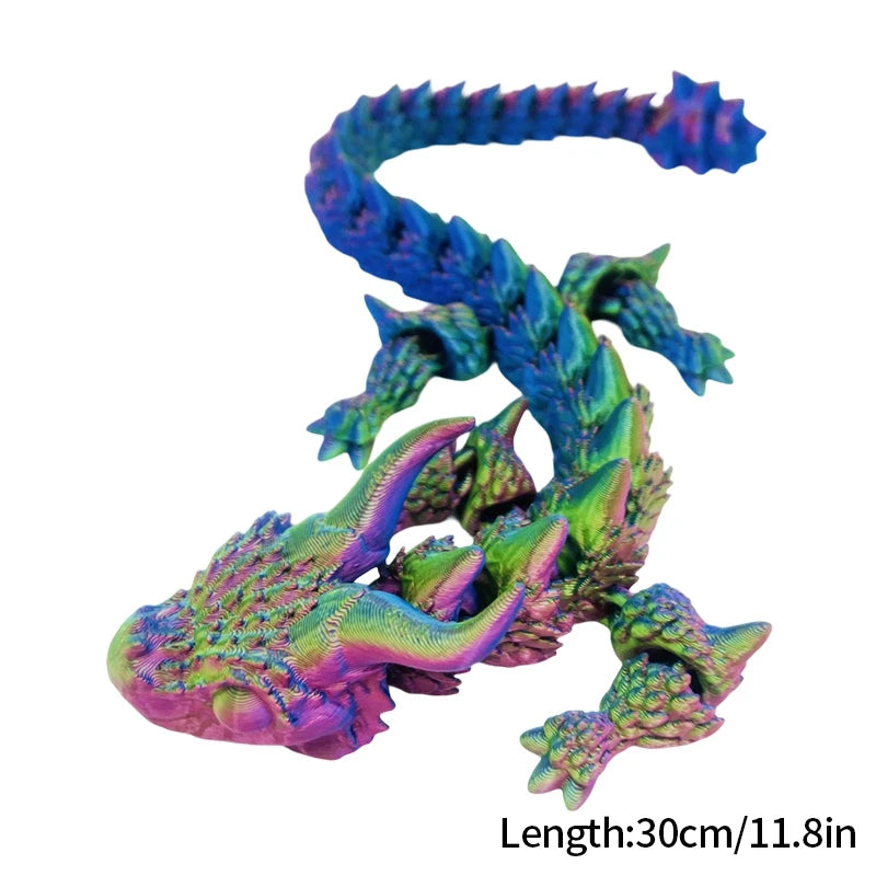 3D Printed Dragon Flexible Movable Dragons with Wings Creative Bee Toys Rotatable Articulated Dragon 3d Printed Figures
 Decor
