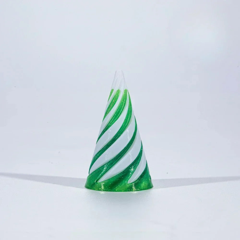 2025 3D Printed Spiral Cone Pyramid Helix Screw Fidget Toy Decompression Decorative Ornaments Impossible Passthrough Sculpture