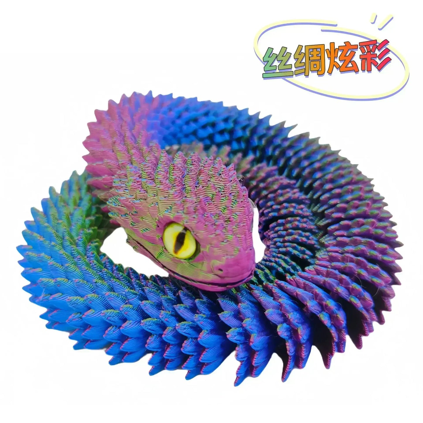 3D Printed Snake Rotatable Joints Snake Figurines Home Office Desktop Crafts Ornament Creative Home Garden Landscape DIY Animal