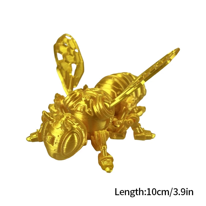 3D Printed Dragon Flexible Movable Dragons with Wings Creative Bee Toys Rotatable Articulated Dragon 3d Printed Figures
 Decor