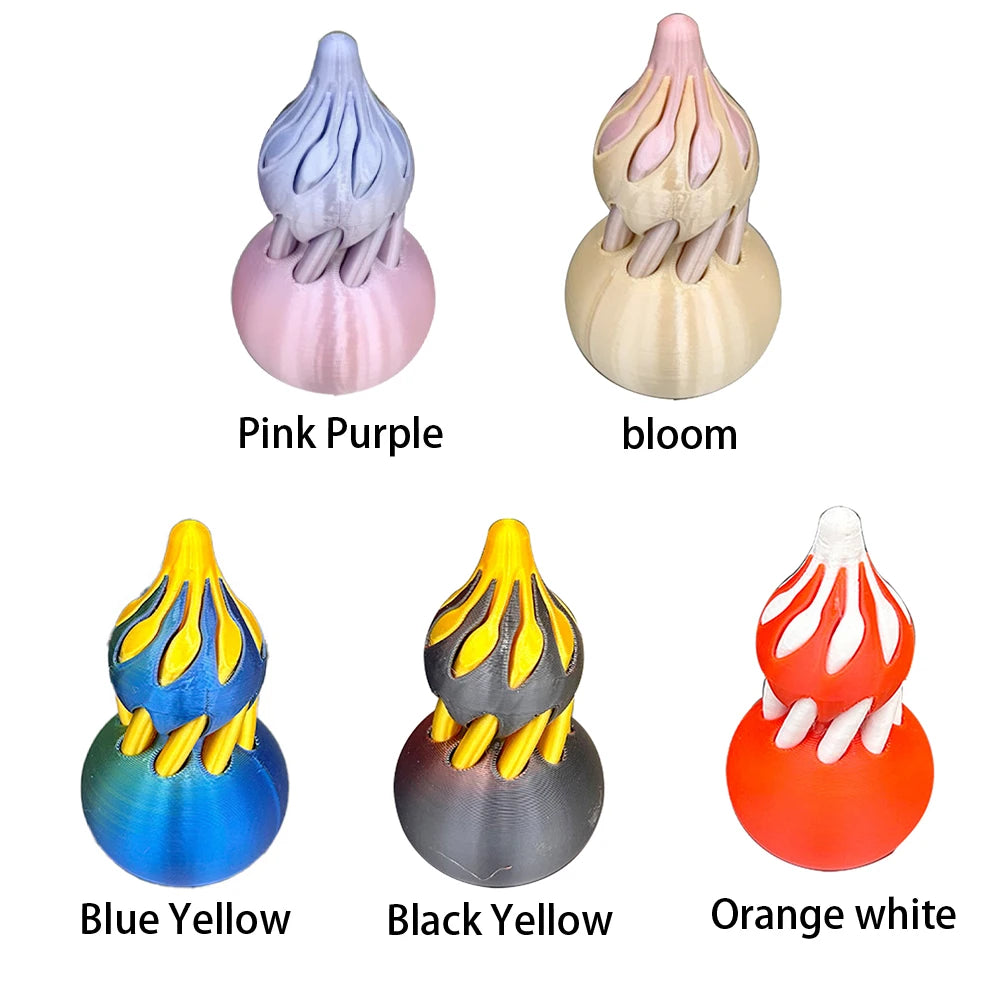 3D Printed Spiral Gourd Toy Impossible Pyramid Passthrough Sculpture Pass Through Pyramid Toy Mini Vortex Thread Illusion