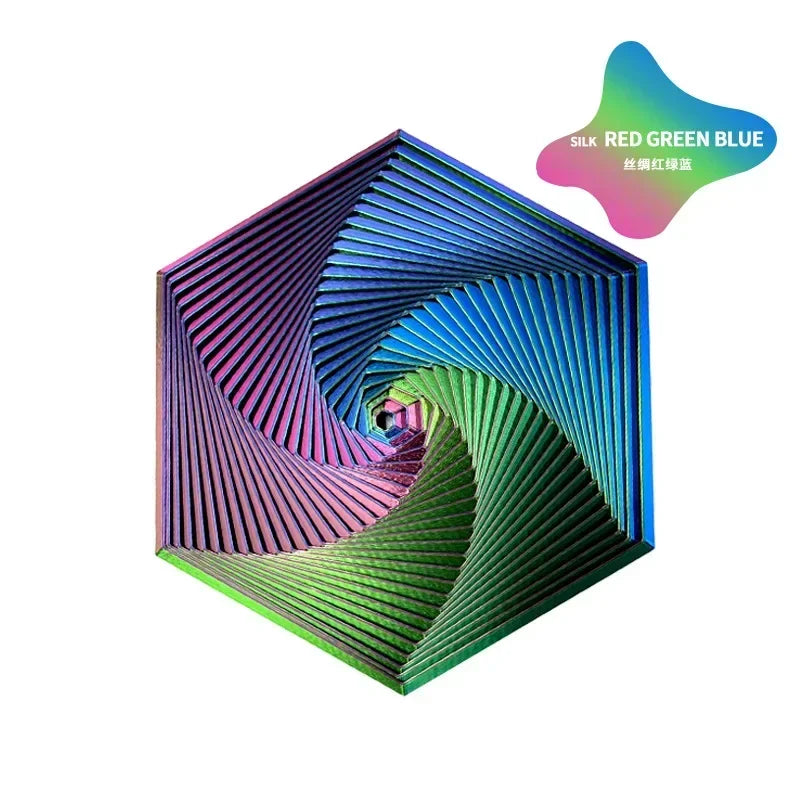 3D Printed Fractal Fidget Hexagon 7cm Portable Playing Sensory Anti-stress Toy Desktop Ornament Kid Toy Visual Toys