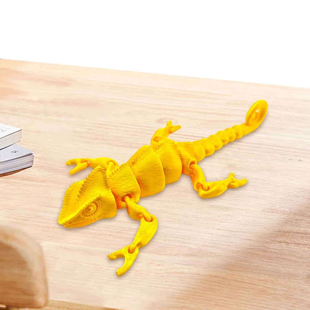 3D Printed Lizard Articulated Models Flexible Joint Animal Lacertid Figurines Small Toys 3D Lizard Model Home Tabletop Ornaments