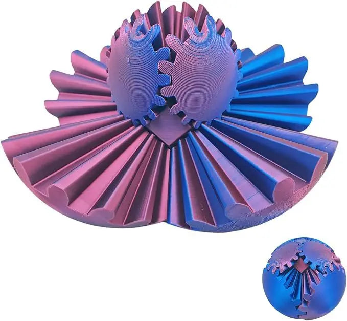 3D Printed Gear Ball Spin Ball Cube Fidget Toy Ball Fidget Toy Gear Toy for Stress and Anxiety Relaxing Gear Sphere