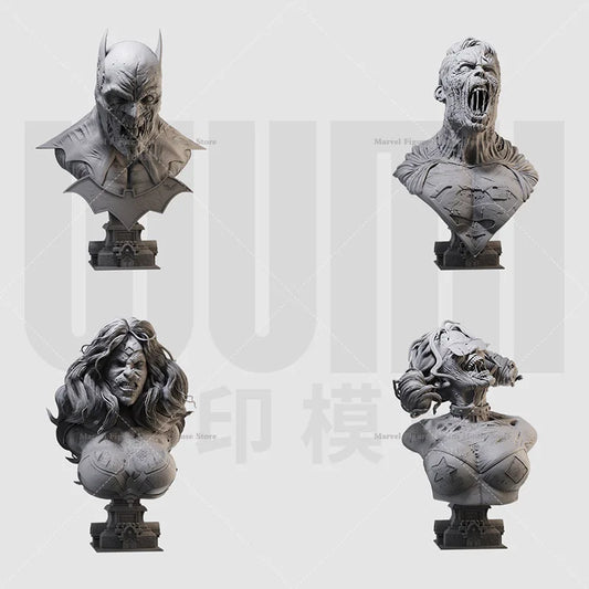 1/16 1/10 Scale DC Hero Death Tribulation Batman Superman Wonder Woman DIY Self-assembled GK 3D Bust Resin Un-panited Dolls