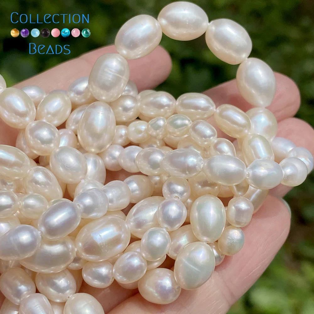 100% Natural Freshwater Pearl Wholesale A/AA/AAA High Quality Rice Shape Beads For Jewelry Making DIY Bracelets Necklace