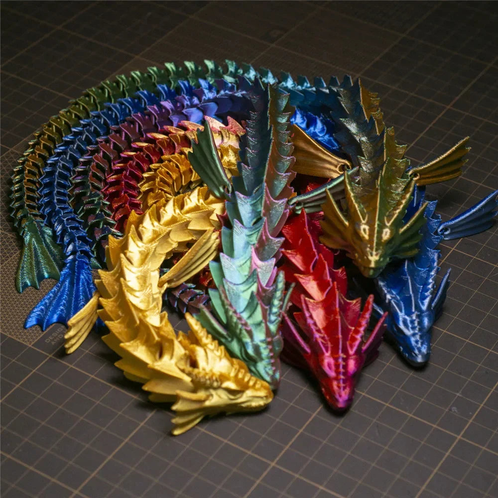 3D Print 45cm Sea Dragon Model Mythical Dragon Desktop Decorations Multi-Articulated Activity Models Home Decorations