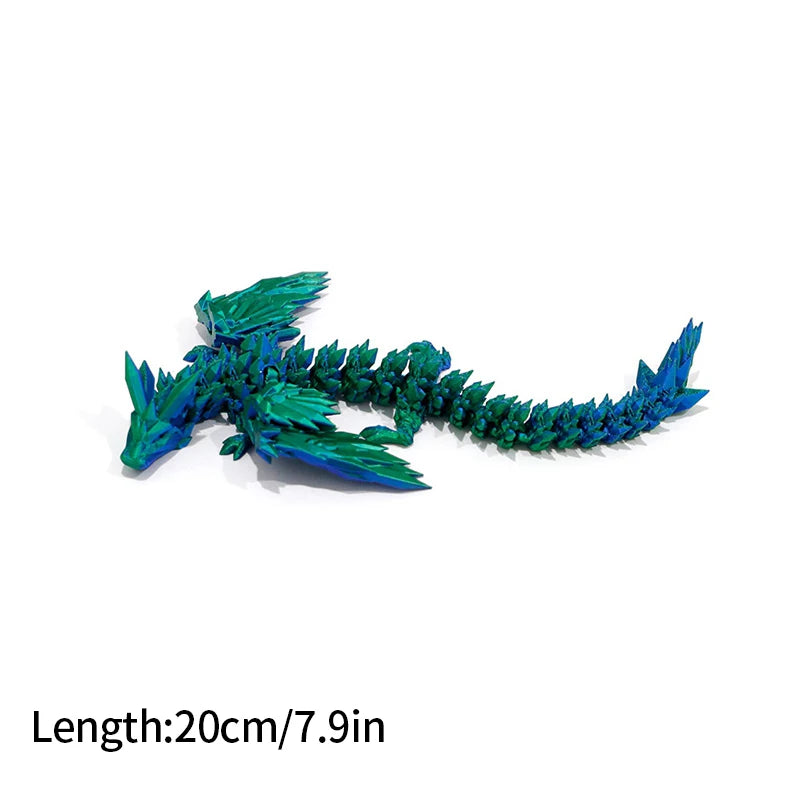 3D Printed Dragon Flexible Movable Dragons with Wings Creative Bee Toys Rotatable Articulated Dragon 3d Printed Figures
 Decor