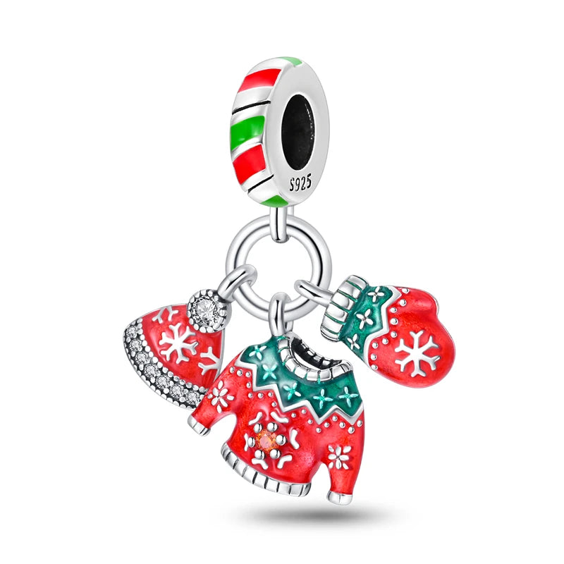 Fit Pandora 925 Original Bracelet 100% S925 Sterling Silver Christmas Series Charm For Women Jewelry DIY Bead Original New Item