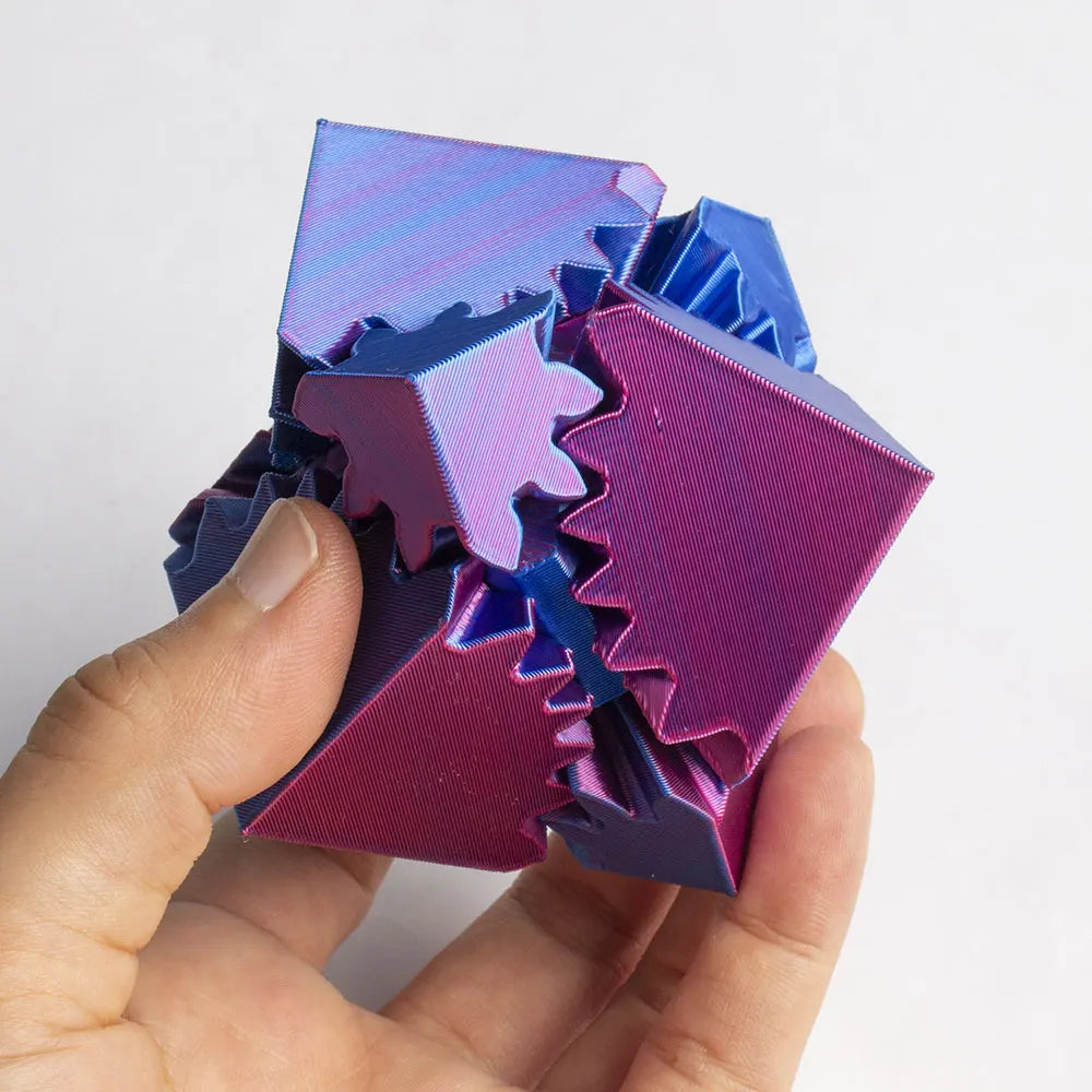 New 3D Printed Gear Ball Cube Rotating Toy Desktop Decorative Model Ornaments Boys Birthday Gift Hottest Fidget Item
