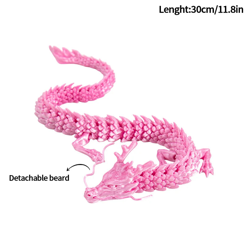 3D Printed Dragon Flexible Movable Dragons with Wings Creative Bee Toys Rotatable Articulated Dragon 3d Printed Figures
 Decor