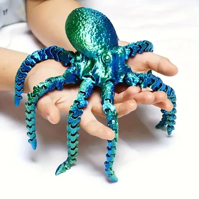 3D Printed Models Spider Octopus Snake Figurine Movable Joint Simulation Toys Creative Desktop Ornaments Toy Colorful Crafts