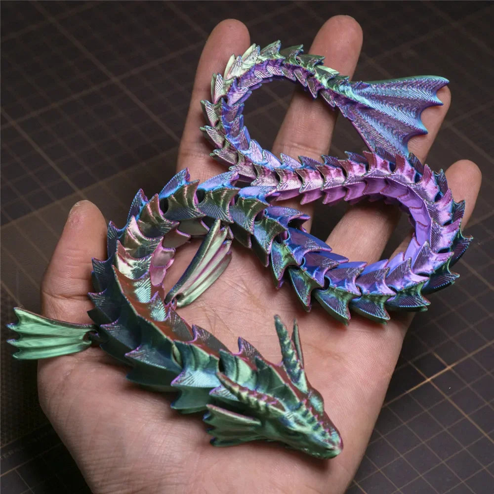 3D Print 45cm Sea Dragon Model Mythical Dragon Desktop Decorations Multi-Articulated Activity Models Home Decorations