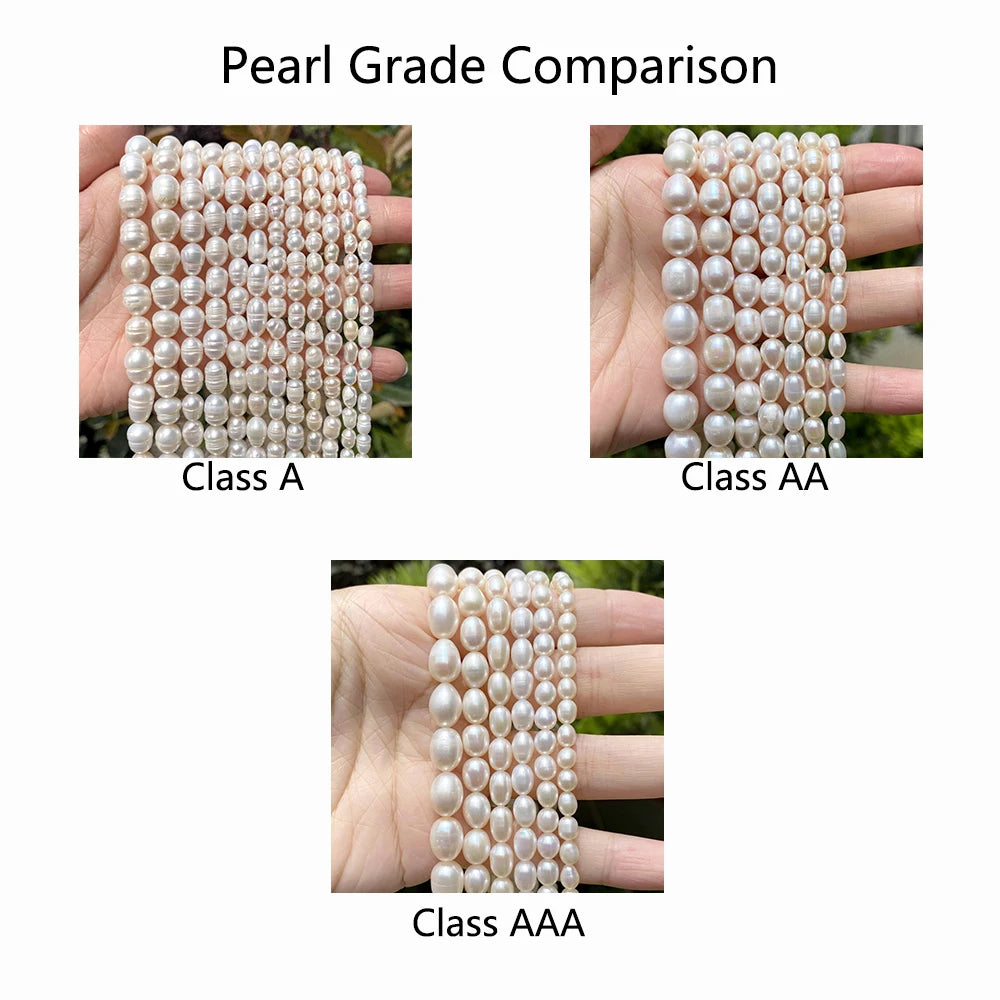 100% Natural Freshwater Pearl Wholesale A/AA/AAA High Quality Rice Shape Beads For Jewelry Making DIY Bracelets Necklace