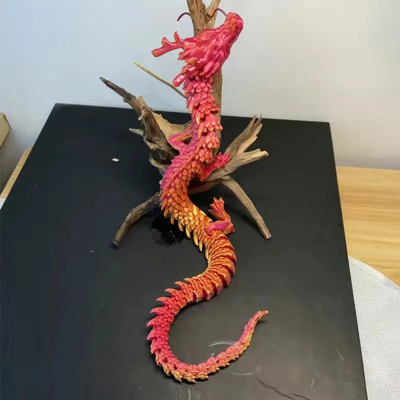 3D Printed Gem Dragon Egg Rotatable Articulated Dragons Toys Desktop Craft Ornament Gifts for Kids Office Home Table Decor