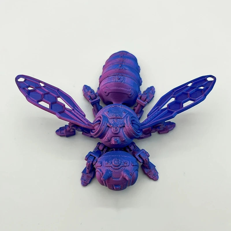 3D Printed Dragon Flexible Movable Dragons with Wings Creative Bee Toys Rotatable Articulated Dragon 3d Printed Figures
 Decor