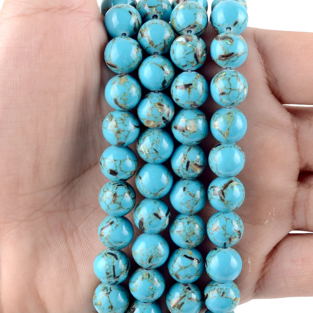 45 Style Natural Stone Beads Blue Chalcedony Crystal Glass Gemstone Jades Agate Beads Jewelry Making DIY Handmade Bracelet 15‘’