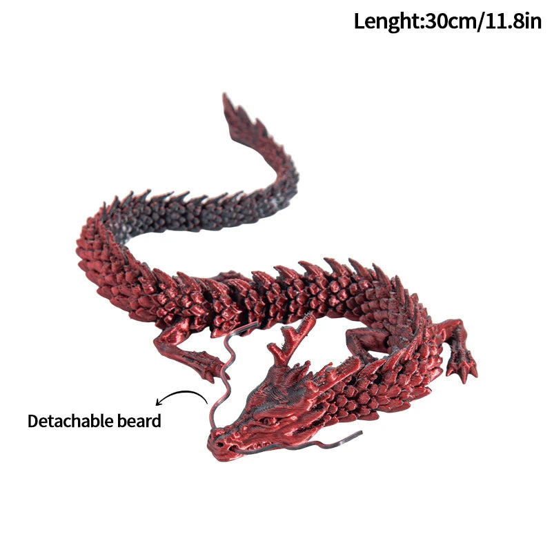 3D Printed Dragon Flexible Movable Dragons with Wings Creative Bee Toys Rotatable Articulated Dragon 3d Printed Figures
 Decor