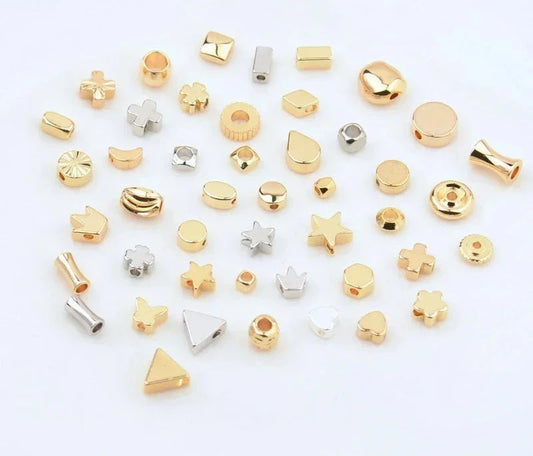 (3377)  24K Gold Color Brass Square Spacer Beads High Quality Jewelry Making Supplies Bracelets Findings Accessories