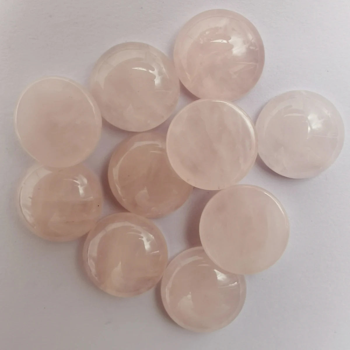 16MM Rose Quartz Stone Round CAB GEM Cabochon Jewelry For Gift Beads (10 pcs/lot) H235