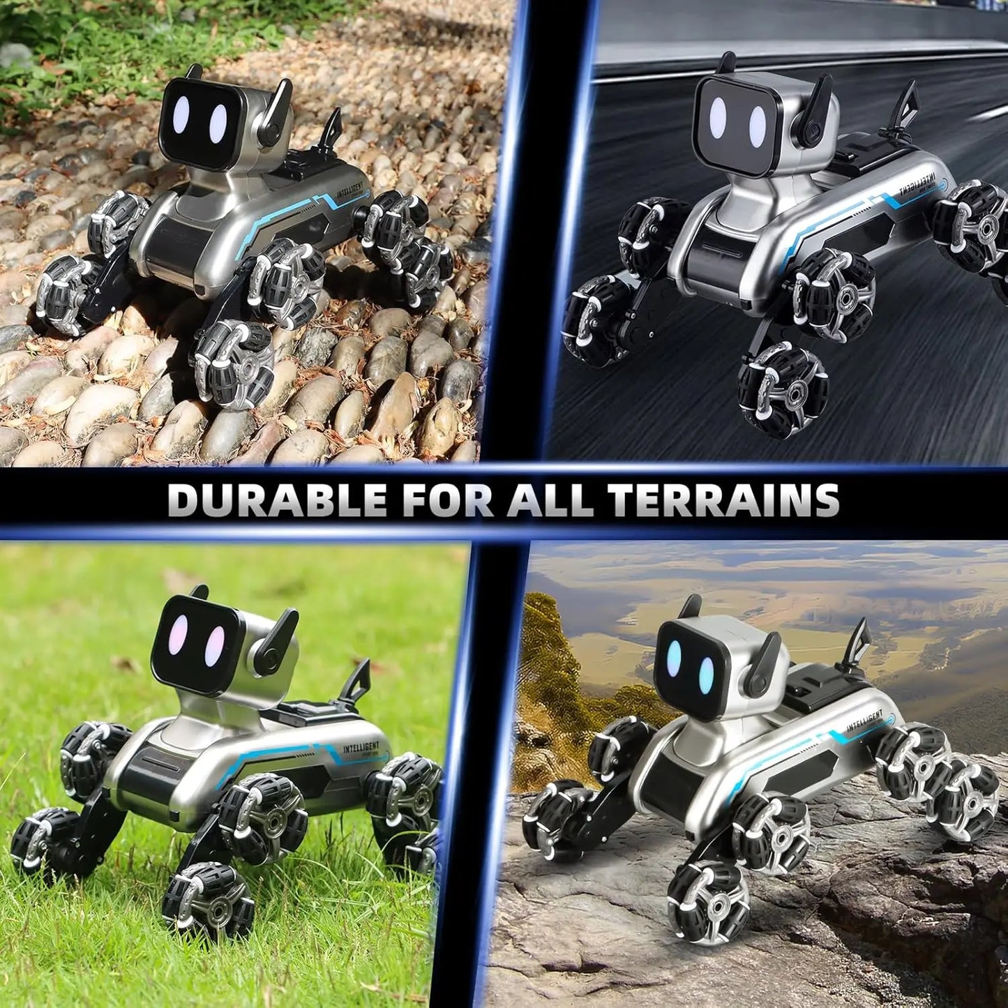 Eight-wheeled Stunts Mechanical Dog Gesture Induction Can Walk and Sing Intelligent Machine Dog Electric Pet Dog Toy