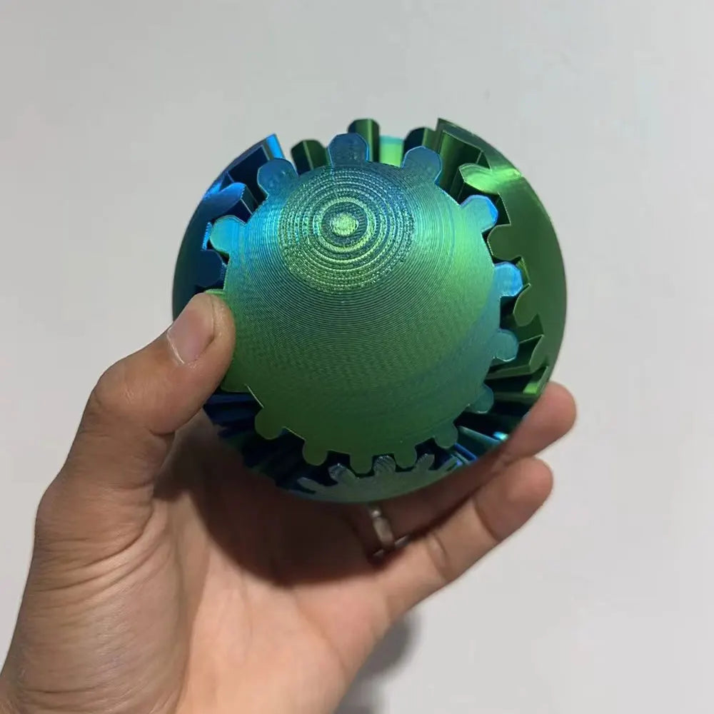 3D Printed Gear Ball Rotating Toy Desktop Decorative Model Ornaments Boys Birthday Gift New Hottest Fidget Item