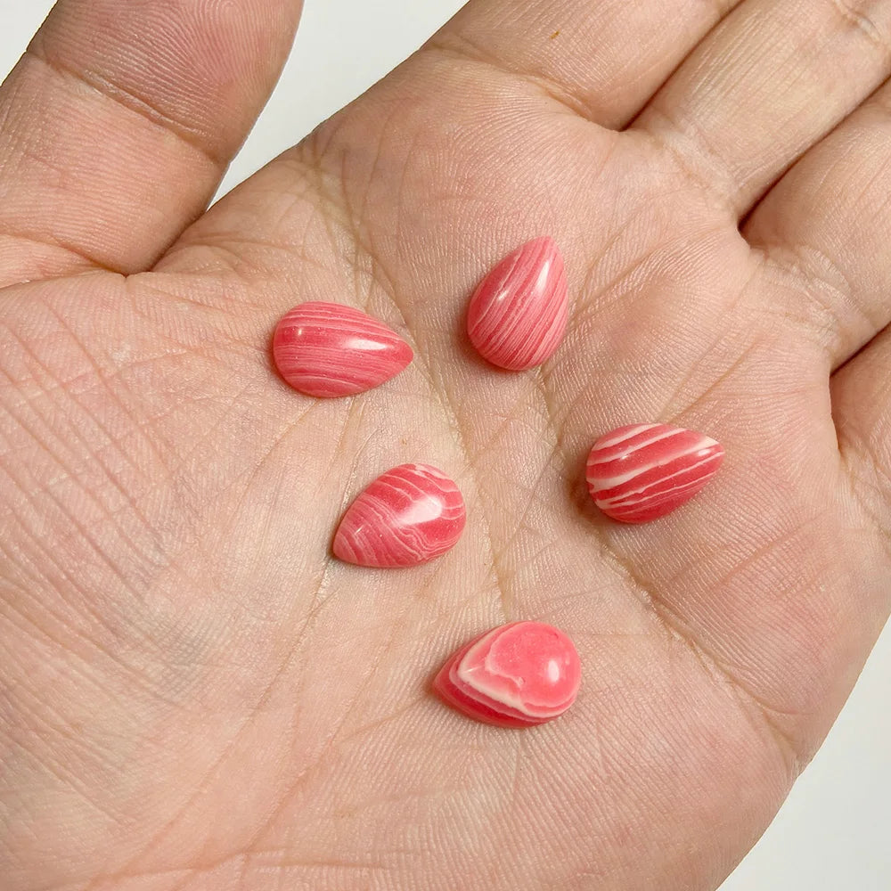 10x14mm Water Drop Shape Natural Stone Cabochons Beads Agate Crystal Opal Chalcedony Cabochons for Needlework DIY Jewelry Making