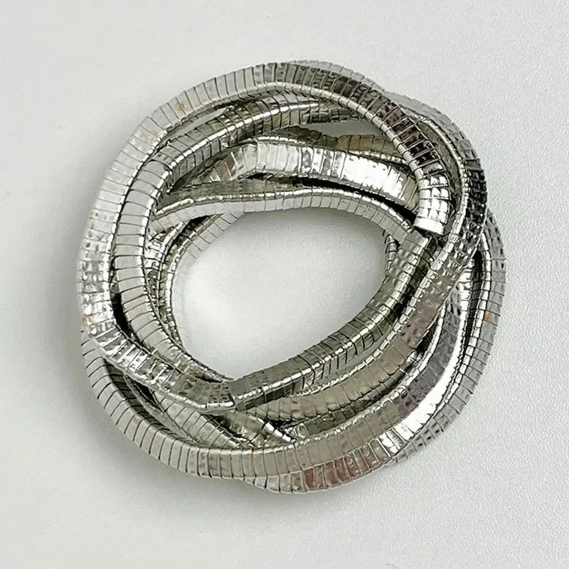 Modern Jewelry Popular Design Multi Layers Metal Stretch Bracelets For Women Party Gifts Fine Accessories 2024 Trend New