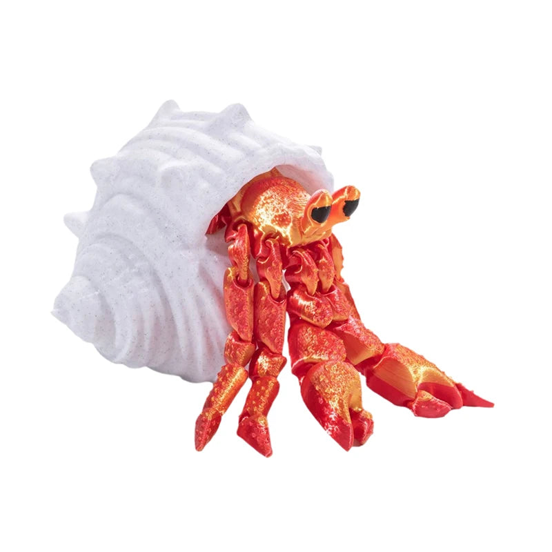 3D Printing Toys Hermit Crab Joint Movable Model Novelty Adult Toy Anti-stress Figurine Miniature Desk Accessories Birthday