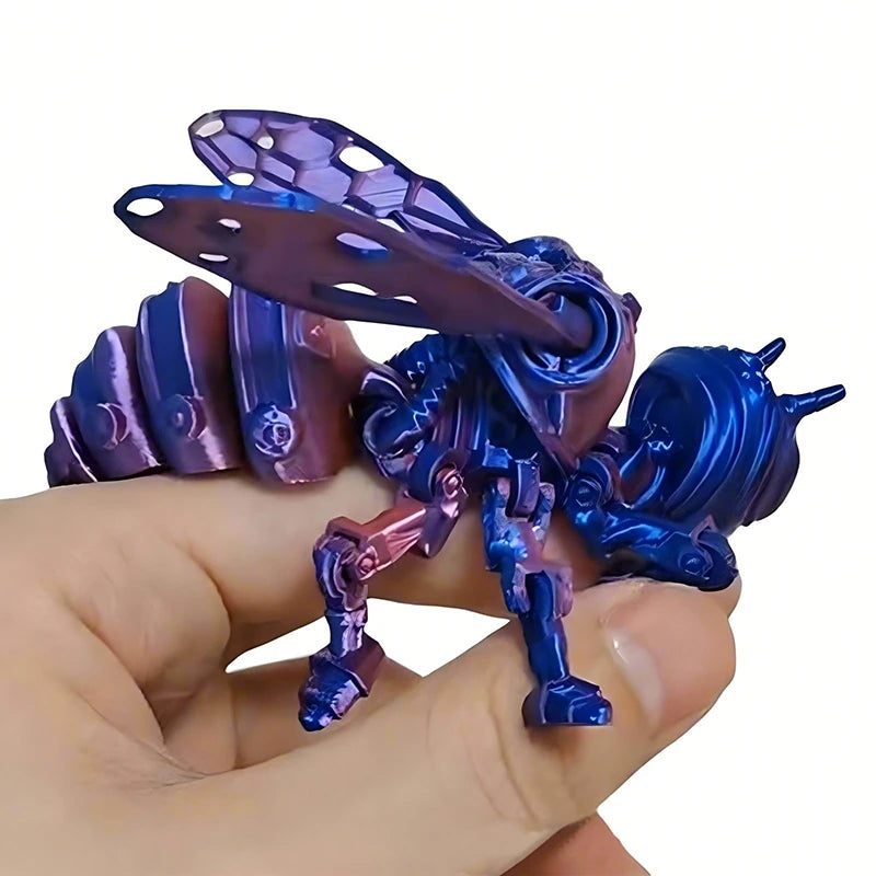 3D Printed Dragon Flexible Movable Dragons with Wings Creative Bee Toys Rotatable Articulated Dragon 3d Printed Figures
 Decor