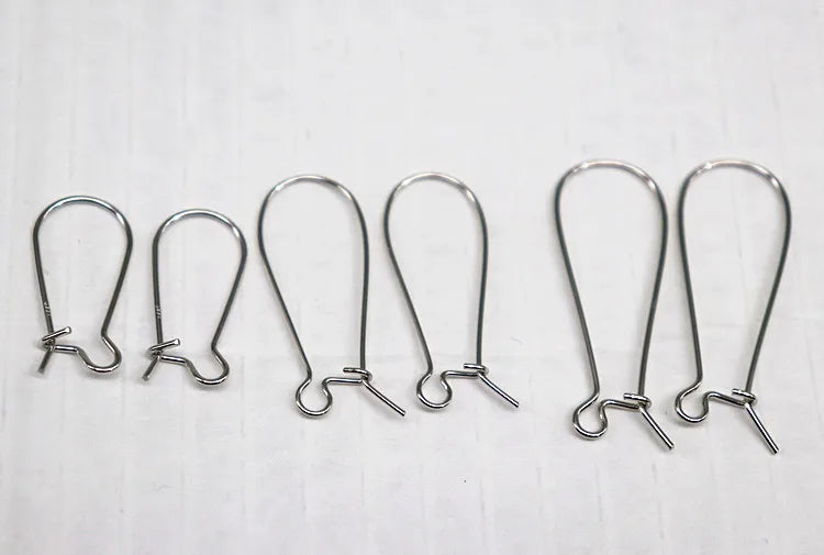 07mm Earring Hook Solid 925 Sterling Silver Ear Wire Hoop DIY Jewelry Making Accessories Supplies Kidney Shaped 1Pair Gold Color