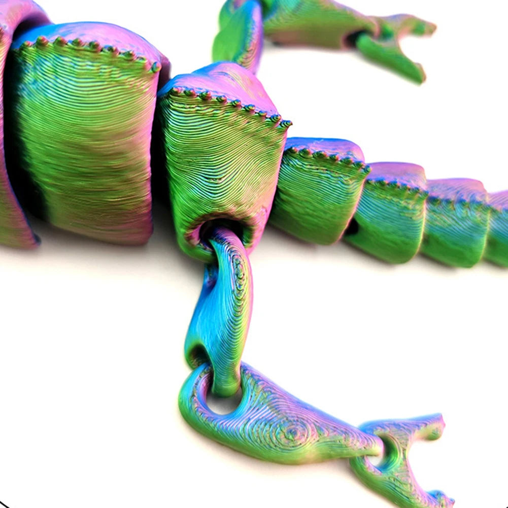 3D Printed Lizard Articulated Models Flexible Joint Animal Lacertid Figurines Small Toys 3D Lizard Model Home Tabletop Ornaments