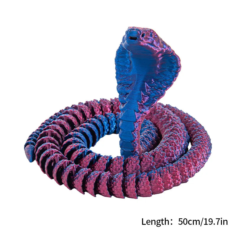 3D Printed Models Spider Octopus Snake Figurine Movable Joint Simulation Toys Creative Desktop Ornaments Toy Colorful Crafts