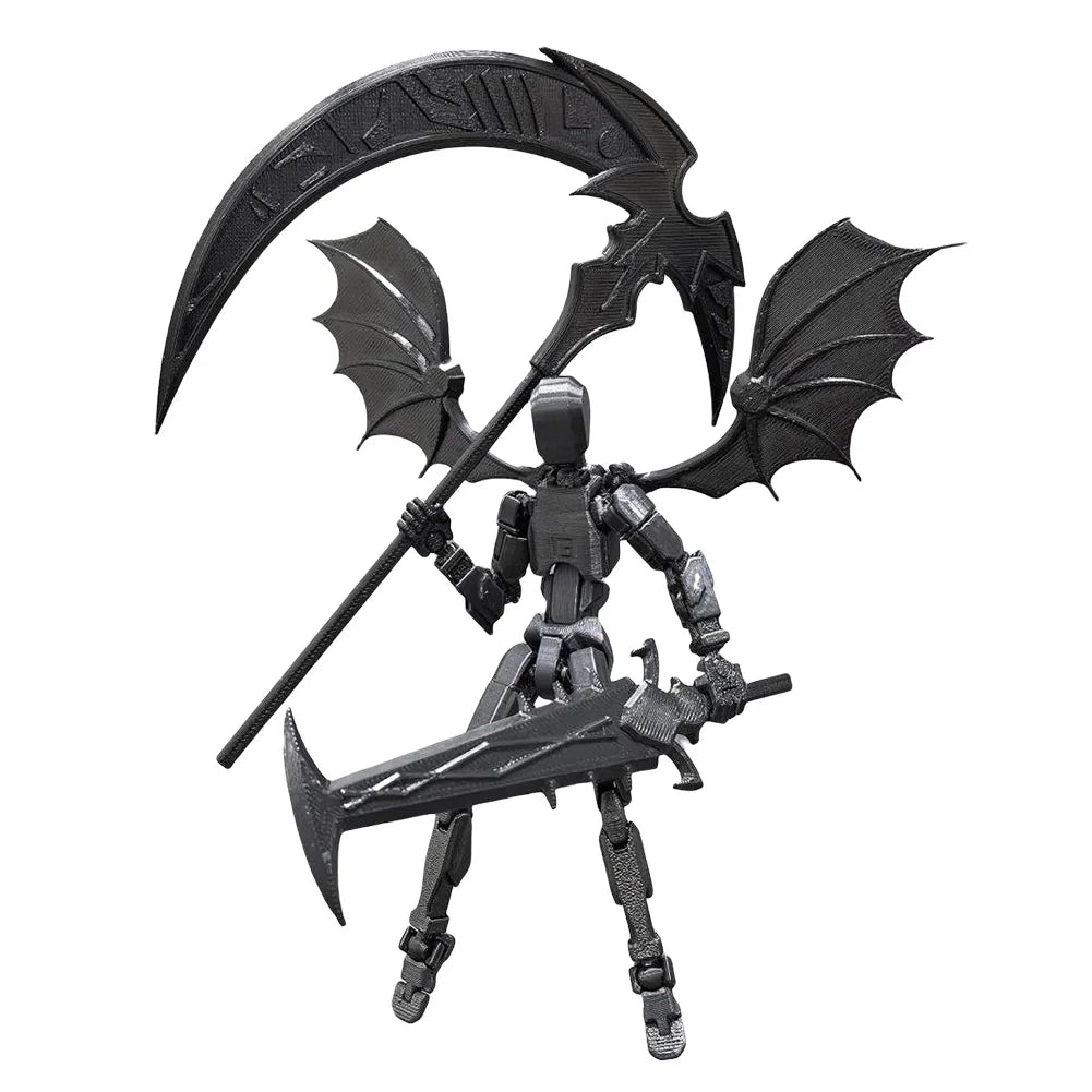 3D Printed Multi-Jointed Movable Robot with 6 Pair Hands Flexible Articulated Fidget Toy 13cm Action Figures Decorative Gifts