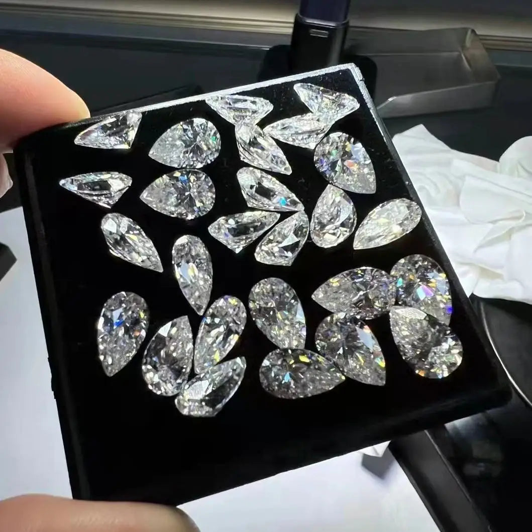 [ Full Size 0.1-20ct ] D Color VVS1 GRA Pear Cut Moissanite Loose Stone Wholesale Lab Grown Super White  Moissanite Diamonds