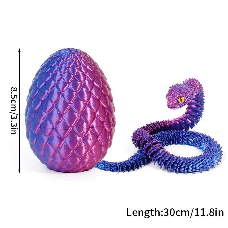 3D Printed Models Spider Octopus Snake Figurine Movable Joint Simulation Toys Creative Desktop Ornaments Toy Colorful Crafts